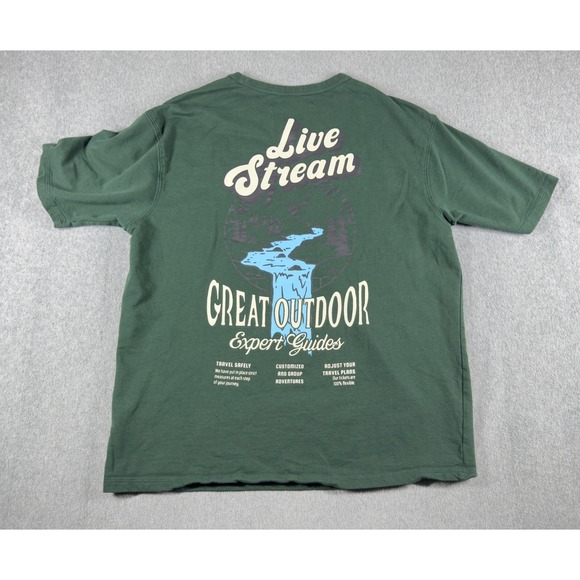 Free Planet Other - Free Planet S Relaxed Shirt Mens Small Hunter Green Tee Short‎ Sleeve Graphic
